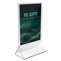 Porte-cartes en acrylique double face personnalisé en gros pour les cadeaux d'affaires et promotionnels