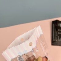 Custom Printing Groothandel Heat Seal Drie Zijde Afdichting Glanzende Transparante Zakken Noten Snacks Voedsel Items Verpakking
