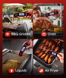 OEM <b>Foldable</b> Waterproof Digital Instant Read <b>Bbq</b> Food Grilling Meat Thermometer for Cooking - Product Image 3