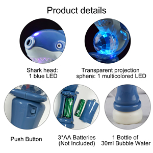 Pistolet à eau portable 9 pouces à projection lumineuse, 30 ml, thème romantique pour enfants, idéal pour les <span class=keywords><strong>jeux</strong></span> en famille, les fêtes sur l'océan et les activités de plage - Product Image 5