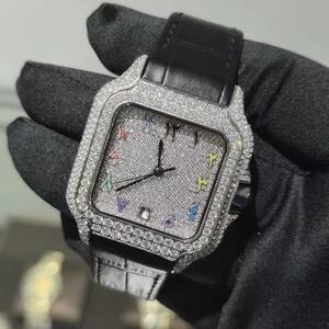 Bust Down Hip Hop Iced Out <b>Diamond</b> <b>Watches</b> Automatic Mechanical VVS Moissanite <b>Watch</b> Past <b>Diamond</b> Tester - Product Image 2