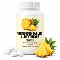 Comprimés de L-Glutathion OEM 10000mg Saveur Ananas Soin de la Peau Antioxydant pour Adultes