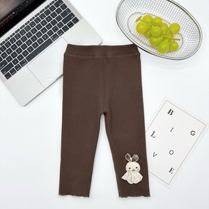 Leggings pour bébés filles et tout-petits, doublés polaire, à motif lapin en peluche, à carreaux, avec oreilles en dentelle, collection automne-hiver, vente en gros, boutique, personnalisables - Product Image 4
