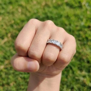 Anillo de Plata de Ley 925 con Diamante Cultivado en Laboratorio para Mujer, Elegante Joyería Fina para Aniversario de Bodas, Promesa, Momento Especial - Product Image 2