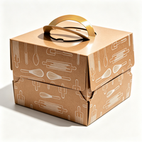 Boîte à pizza, boîte à pâtisserie, boîte cadeau de luxe en carton doré, pliable, pour les fêtes, impression de logo personnalisée, emballage écologique, recyclable