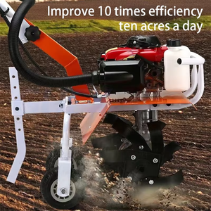 Gasoline Powered Garden Cultivator Orange Color Easy To Operate Tilling Soil Loosening Machine - Product Image 4
