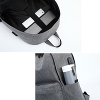 Sac à dos portable personnalisé en polyester durable unisexe avec fermeture éclair, 15 pouces, pour adolescents, étudiants, usage quotidien, voyages et école