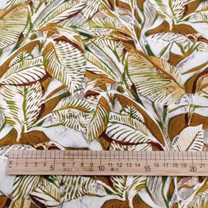 Tissu popeline 100% coton biologique, <span class=keywords><strong>imprimé</strong></span> feuilles brunes, pour robes, chemises, vêtements décontractés, vêtements pour bébés et enfants - Product Image 4