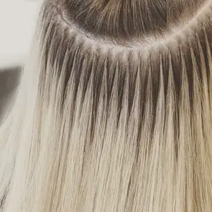 Extensión de cabello de punta plana natural Extensión de cabello virgen Remy Punta plana recta dibujada Doble