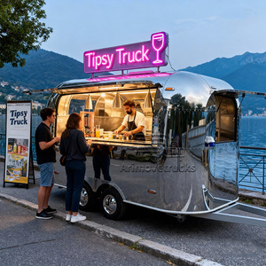 Grande remorque alimentaire moderne, camion de restauration rapide pour smoothies, kiosque à desserts, <span class=keywords><strong>crêpes</strong></span>, poulet frit, camion de cuisine de rue avec friteuse - Product Image 4