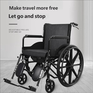 <span class=keywords><strong>Fauteuil</strong></span> <span class=keywords><strong>roulant</strong></span> manuel pliable et léger avec repose-jambes réglable, système de freinage double, capacité de charge de 100 kg pour personnes âgées et patients - Product Image 3