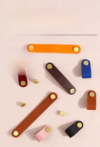 Poignées en <span class=keywords><strong>cuir</strong></span> minimalistes modernes pour porte d'armoire de tiroir <span class=keywords><strong>Bouton</strong></span> en laiton de porte d'armoire américaine pour cuisine chambre à coucher <span class=keywords><strong>commode</strong></span> - Product Image 6