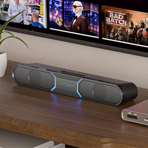 Barra de Sonido Bluetooth de Escritorio con Luz RGB, Sonido Estéreo, Entrada USB/AUX para PC, TV, Laptop, Audio en Casa - Product Image 6