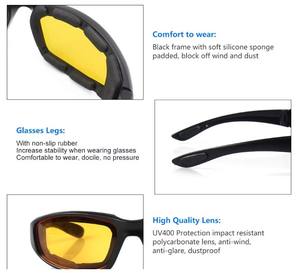 Lunettes de moto avec rembourrage, protection UV, anti-poussière, coupe-vent, pour activités de plein air - Product Image 2