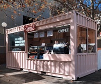 Prefabbricato pronto all'uso Container da 40 piedi caffetterie Pop Up Container Mobile da 20 piedi Cafe Bar Houses