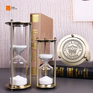 นาฬิกาทรายนาฬิกาทรายแบบไหลย้อนกลับครึ่งชั่วโมง30นาทีนาฬิกาทรายแก้วพร้อมฐานไม้กรอบโลหะนาฬิกาทรายจับเวลาสำหรับห้องบ้าน - Product Image 6
