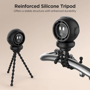 Ventilateur de poussette 4000mAh, ventilateurs à clipser pour bébé avec 4 vitesses, écran LED, lumière de nuit 360°. Ventilateur portable rechargeable rotatif - Product Image 6