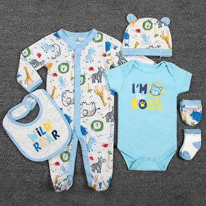 Set di abbigliamento <span class=keywords><strong>neonato</strong></span> Design simpatico cartone animato 100% <span class=keywords><strong>cotone</strong></span> tute per bambini per ragazzi e ragazze fascia di età 3-9 mesi per la stagione primaverile - Product Image 6