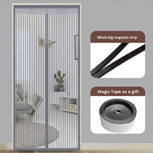 Cortina Magnética <span class=keywords><strong>Antimosquitos</strong></span> para Dormitorio, Estilo Británico, para el Hogar, Venta al por Mayor, Sin Perforaciones, con Diseño de Diamantes - Product Image 1