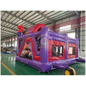 Château gonflable commercial en PVC <span class=keywords><strong>FORTNITE</strong></span> Maison <span class=keywords><strong>de</strong></span> terrain <span class=keywords><strong>de</strong></span> jeu intérieure/extérieure Maison pleine d'entrain avec toboggan - Product Image 4