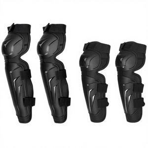 Conjunto de Armadura de Motocross Ajustable para Hombre, de Poliéster Flexible y Transpirable, Grueso, Personalizable, 4 Piezas: Rodilleras, Coderas y Protectores de Piernas Antichoque - Product Image 1