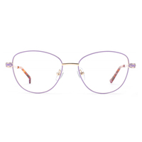 Cat Eye Design Lunettes verre optique cadre métal Lunettes montures de lunettes optique Femmes