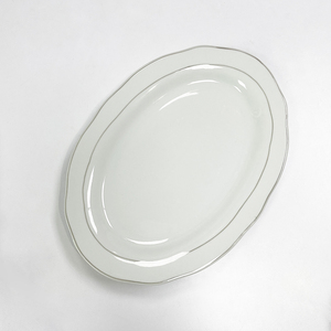 Piatto Ovale in Ceramica con Decalcomania a Forma di Pesce per Colazione, 12 Pollici, Prezzo all'Ingrosso per Ristoranti - Product Image 2