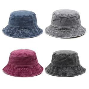 Chapeau de marin en toile délavée style cowboy - adapté aux hommes et aux femmes, tendance pour <span class=keywords><strong>les</strong></span> voyages en plein air, offre une protection solaire. Chapeau bob - Product Image 1