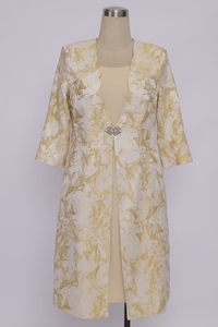 Traje de Dos Piezas para Mujer, Elegante Conjunto de Vestido y Chaqueta para la Iglesia, Bodas y Ocasiones Especiales - Product Image 4