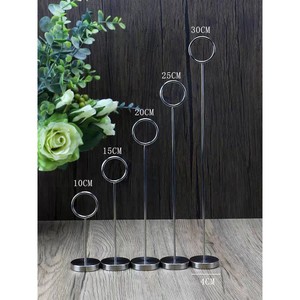 Support de signalisation de table en acier inoxydable, clip rond de 40x100mm, pour restaurants, magasins, utilisation en intérieur, support métallique durable - Product Image 5