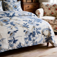 Ensemble de couette et de draps réversibles imprimés en coton 100% neuf, literie de luxe personnalisée avec un nombre de fils de 300, style moderne