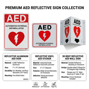 Segnali Riflettenti Personalizzati di Avvertimento AED - Product Image 6