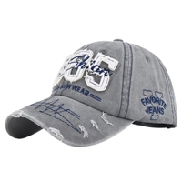 Cappellino da Baseball Personalizzato con Ricamo 3D Patchwork, Stampa Disegnata a Mano, Denim Lavato Effetto Invecchiato, Cuciture Vintage, Stile Becco d'Anatra, Vibe Hip-Hop