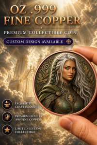 Moneta Commemorativa Personalizzata in Rame Puro .999 da 1OZ, Guerriero Celtico, Oggetto da Collezione Fantasy - Product Image 2