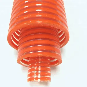 Flexible Spring PVC Suction Hose/PVC Corrugated Pipe 3/4'' 1'' 2'' 3'' 4'' 6'' 8'' 10'' 12'' 16'' For Mining Vacuum Water Oil