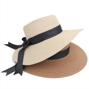 Sombrero de Paja para Mujer, Ala Ancha, Protección Solar, Cinta de Paja Natural, Sombrero de Verano para Adultos, para Actividades al Aire Libre - Product Image 1