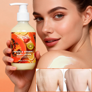 Lozione Corpo alla Papaya con Vitamina C e Ialuronato di Sodio per Idratazione e Luminosità della Pelle, Etichetta Privata OEM/ODM - Product Image 4