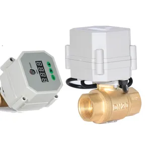 cr201 DN32 12Volt 2-Way Brass Mini Timer Control Electric on off Type Motorized Water Control Actuator Brass Ball Valve