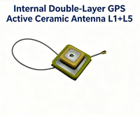 Antenne Omni RHCP 1575.42MHz 1176MHz personnalisée à double couche intégrée GPS L1 L5, antenne céramique active interne, vente chaude