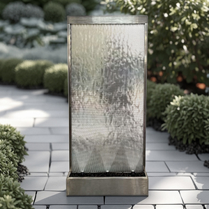 น้ำพุน้ำตกตั้งพร้อมหินและไฟตกแต่งสวนในร่มกลางแจ้งสำหรับสำนักงานบ้านลาน - Product Image 1