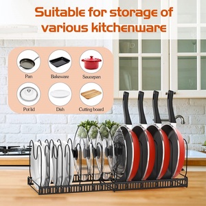 Expandable <strong>Pot</strong> <strong>Rack</strong> Adjustable <strong>Pot</strong> Lid Organizer Holders <strong>Pot</strong> <strong>Rack</strong> for Cabinet Kitchen Storage - Product Image 2