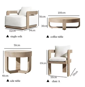 ชุดเฟอร์นิเจอร์ลานบ้านเหล็กหล่อทันสมัย ชุดโซฟากลางแจ้งสำหรับโรงแรม พร้อมผ้ากันน้ำสำหรับชุดเฟอร์นิเจอร์สวน - Product Image 3