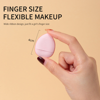 OEM ODM Mini bouffée de maquillage des doigts en forme de coeur coussin d'air sec et humide éponge sans latex éponge en mousse motif de coeur-Vente en gros