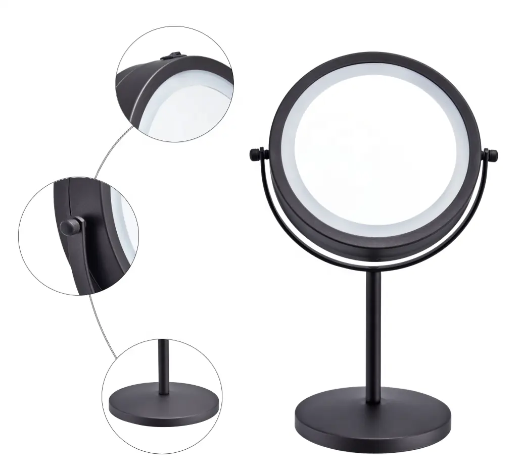 Nouveau Portable 10X Fille Table Maquillage Miroir Lumière Vanité 5X Miroirs De Table Avec Lumières