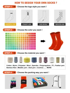 2023 High Quality Low MOQ 100% Custom Made Cotton Socks Custom Design Logo Crew Men's Socks Logo Custom Socks