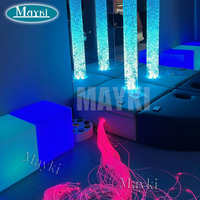 Kit de Sala Sensorial: Set de Esquina con Tubo de Burbujas, Equipo Interactivo Calmante, Columna de Burbujas LED con Asiento Acolchado para Autismo