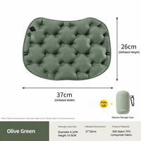 Coussin de siège gonflable portable, matelas pneumatique, imperméable, en nylon TPU, pliable, léger, pour le camping, le pique-nique, l'extérieur