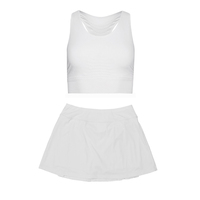 Jupe de sport imprimée respirante pour femme, idéale pour le pickleball, le golf et le tennis, en Spandex/Polyester, séchage rapide, écologique, avec shorty intégré