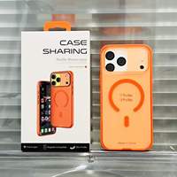 Coque de téléphone magnétique translucide pour iPhone 17 Air 18 16 15 14 13 Pro Max, antichoc en TPU+PC avec boîte d'emballage