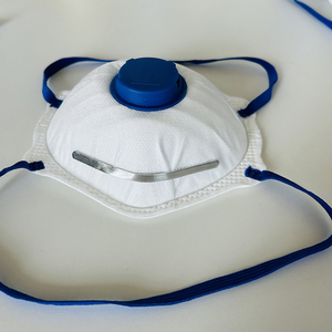 Máscara respiradora CE EN149 FFP3 NR, respirador transpirable con válvula, desechable con forma de taza, Color azul - Product Image 3